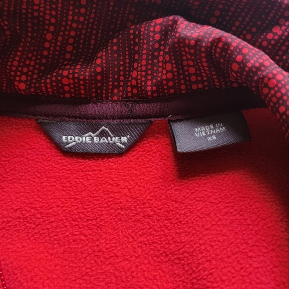 Eddie Bauer Women's xs Red Black Zipper Jacket Wind Water Resistant - Picture 5 of 7